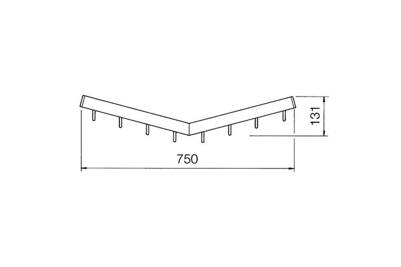 Barre à viande alu angulaire - ø30mm - 750mm 
