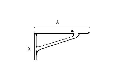 Legkonzool zonder opstand 400mm 