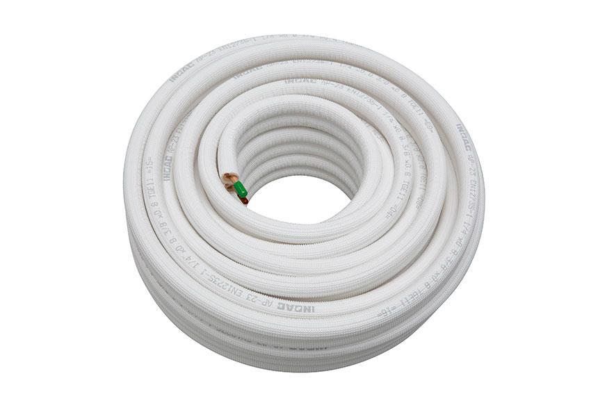 Tube cuivre preisole 3/8'+5/8' - clas.au feu b-s1-d0 - 20mtr/rol 