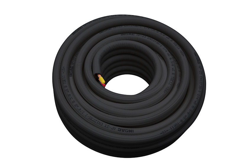 Tube cuivre preisole 3/8'+5/8' - clas.au feu b-s1-d0 - 20mtr/rol 