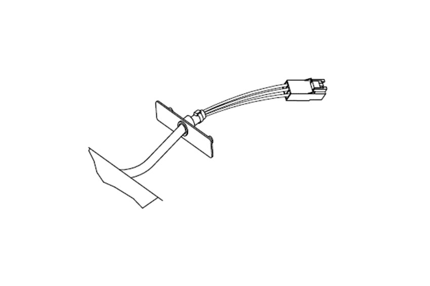 Cable + connecteur entre porte et cadre - d/g reversible 