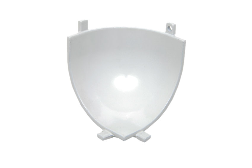 Schelp voor grote afgeronde hoek - aluminium 