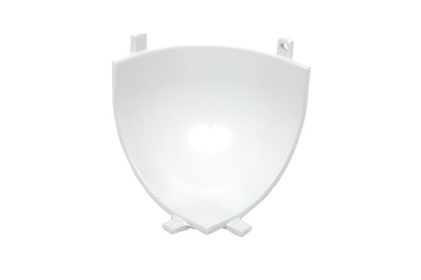 Schelp voor grote afgeronde hoek - aluminium 