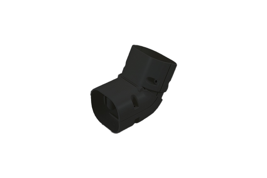 Clean duct 75 - regelbare vertic. bocht - 45° - 90° 