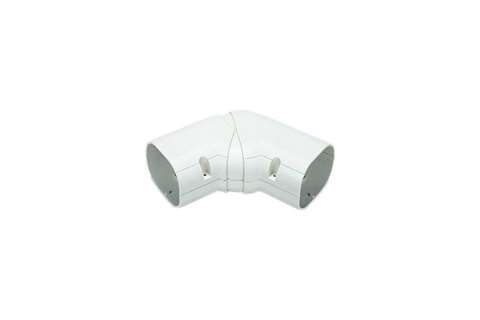 Clean duct 75 - regelbare platte bocht 45° - 90°