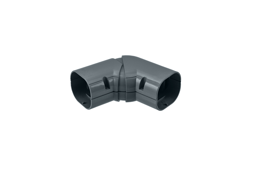 CleanDuct 75 - horizontal bend adjustable 45°-90° 