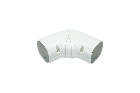 Clean duct 100 - regelbare platte bocht 45° - 90°