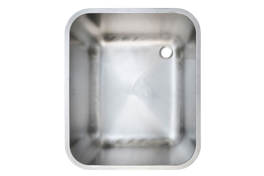 Nova Spülwanne 500x600x350 - rechts - 1.4301 - wolkig Scotch Brite (Serie AB) 