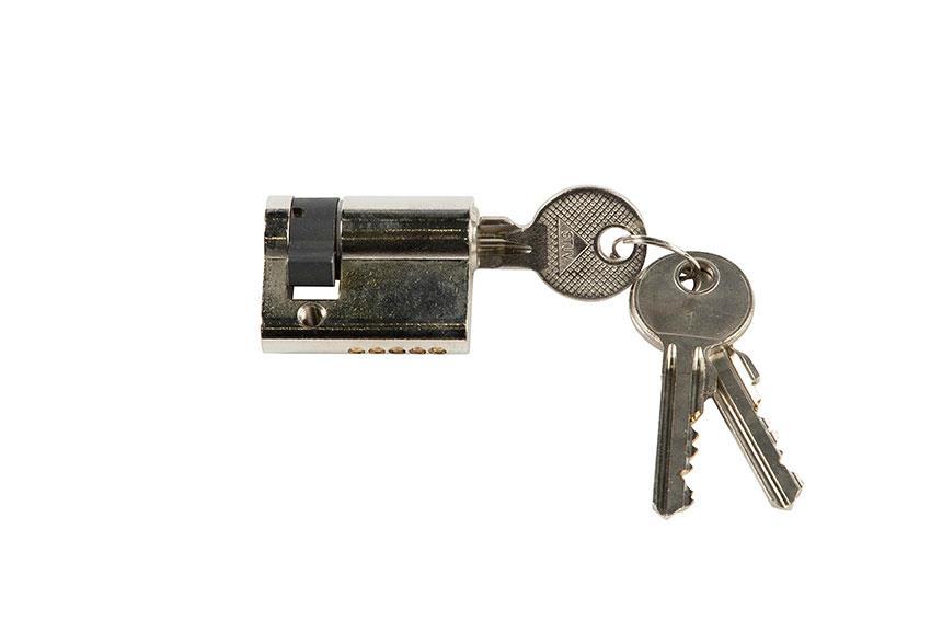 Serrure à cylindre avec 3 clés pour Euro-2000/-2001/-92 