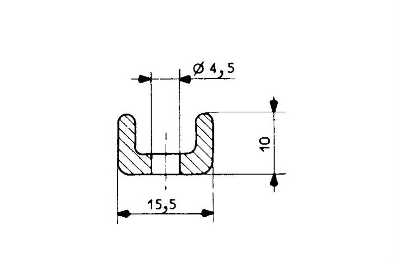 3352 - raidisseur au sol 3352 pour 4451 / 3461 - 2.5mtr/lng 