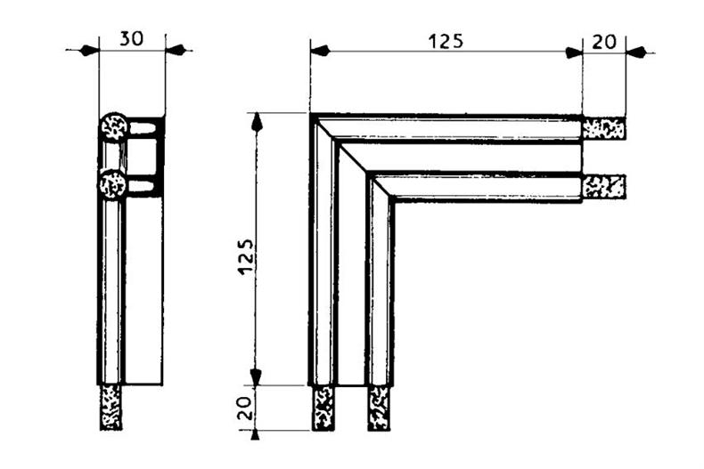 4453 - angle de bourrelet 4453 - pour bourrelet 4451 