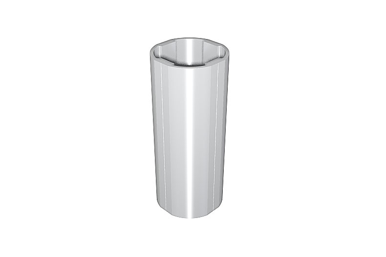 Montant 62x62mm alu anodisé - 5 mtr/lng 