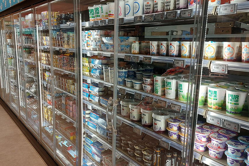 Full Vision Glastürsystem Typ 1850 - Rahmen 1250mm 3LED - inkl. Tür l/r 1837mm 