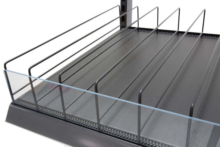 Tablette fixe 660 mm pleine - incline ou horizontal + plexi 80mm 