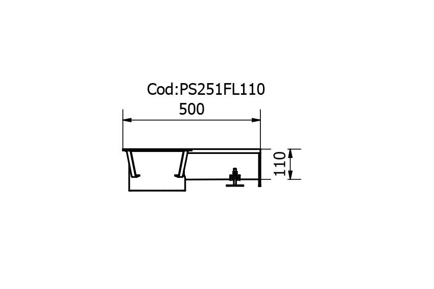 Stainless steel base flange 110-500mm - one-sided 