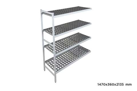 Anbauregal 6611 - 1470x360x2135mm - 4 Auflagen