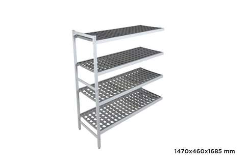 Anbauregal 6611 - 1470x460x1685mm - 4 Auflagen