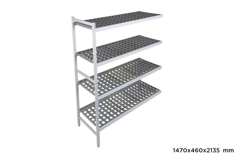 Extension rack Fermostock 6611 - 1470x460x2135mm - 4 shelves 