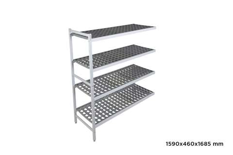 Anbauregal 6611 - 1590x460x1685mm - 4 Auflagen