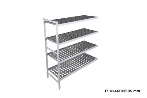 Anbauregal 6611 - 1710x460x1685mm - 4 Auflagen