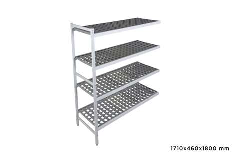 Anbauregal 6611 - 1710x460x1800mm - 4 Auflagen