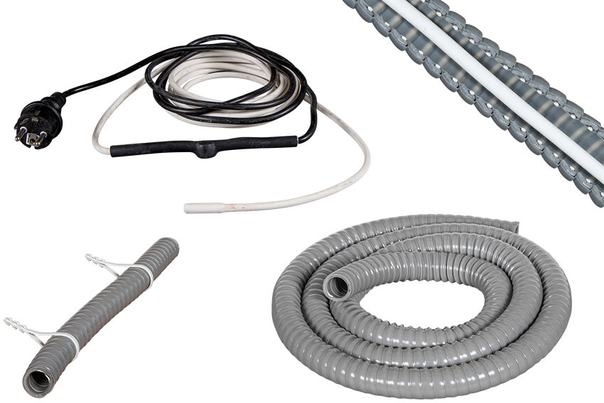 Condensate drain set - 8m - hose ø19/31mm + heating cable 