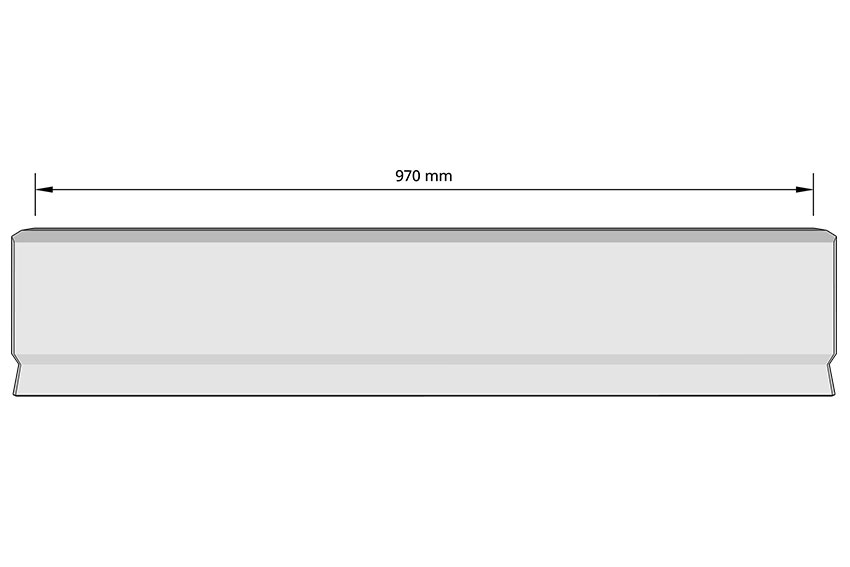 External corner polyester bumper - 1000mm - to be cut 