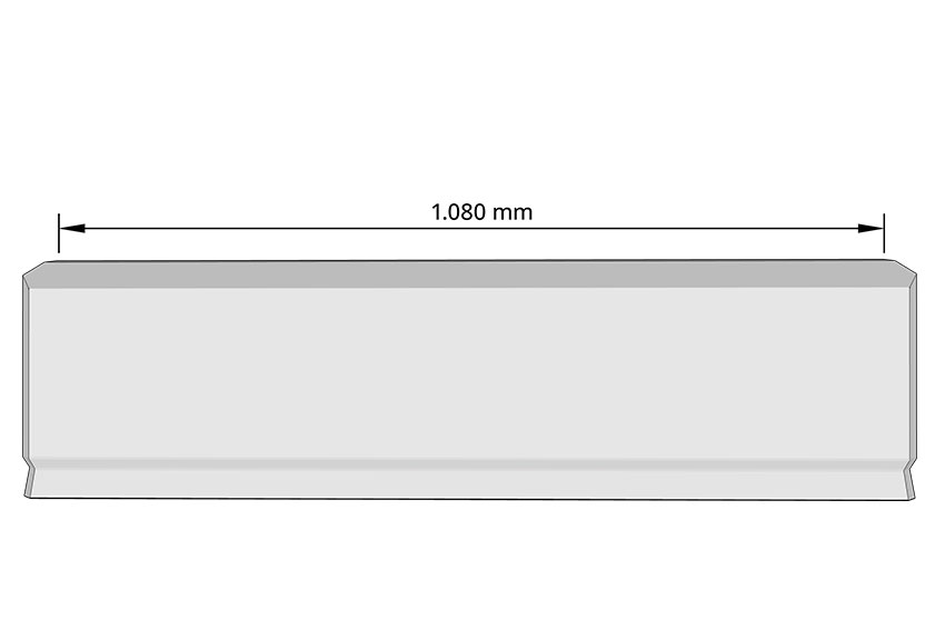 External corner polyester bumper - 1150mm - to be cut 