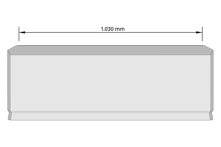 External corner polyester bumper - 1150mm - to be cut 