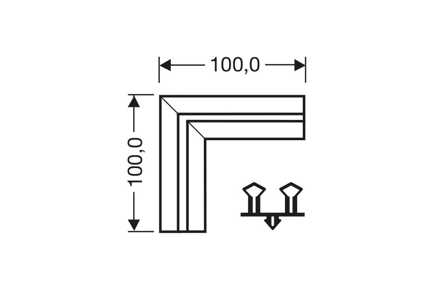 Cornière - 100x100mm pour JCR-0110-050 