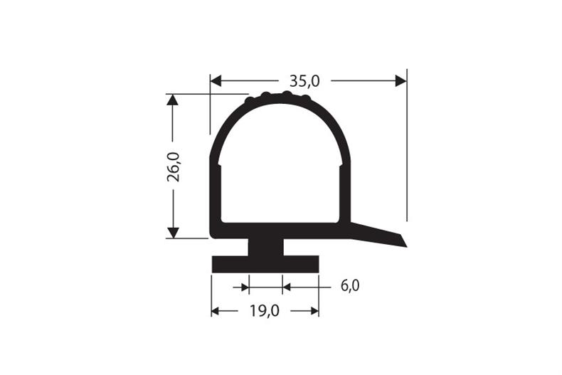 Joint en caoutchouc noir 