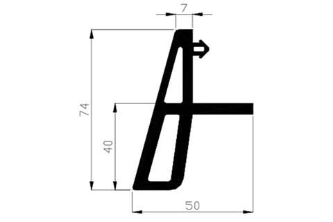 Sleepband schuifdeuren 50x42mm met pijl