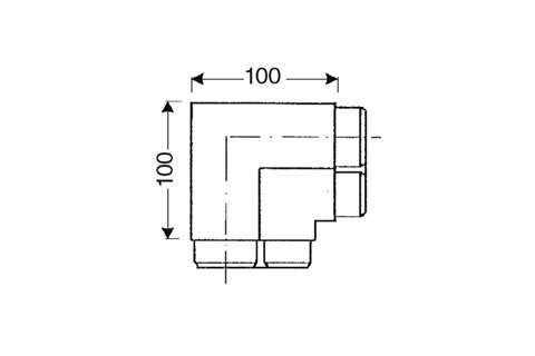 Hoekstuk ca 100x100mm
