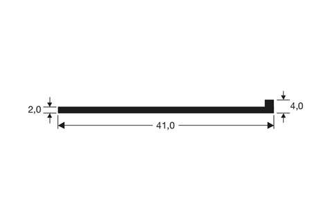 Sleeprubber l-model - breedte 41mm