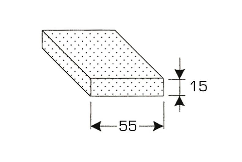 Celrubber eenzijdig zelfklevend - 55x15mm - 5mtr/rol 