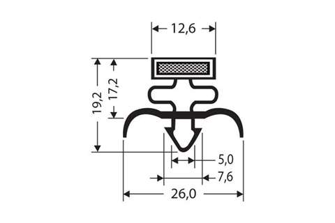 MAGNEETDICHTING - 2550MM/LNG INCLUSIEF MAGNEET M18