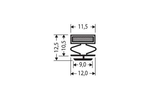 MAGNEETDICHTING - 2550MM/LNG INCLUSIEF MAGNEET M25