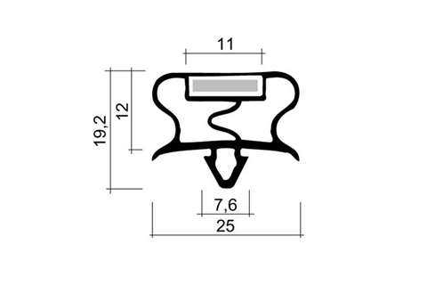 MAGNEETDICHTING - 2550MM/LNG INCLUSIEF MAGNEET M18