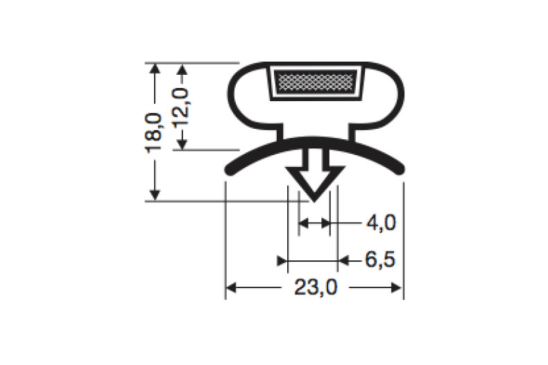 Profil à clipser avec aimant ms20 - 2.55mtr/lng 