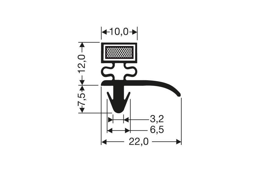 Profil à clipser avec aimant m15 - 2.44mtr/lng 