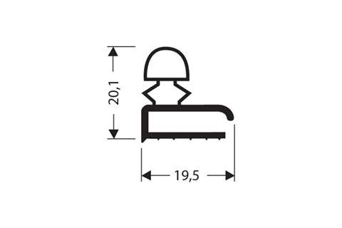 Profil plat PVC - blanc - 2550mm/lng