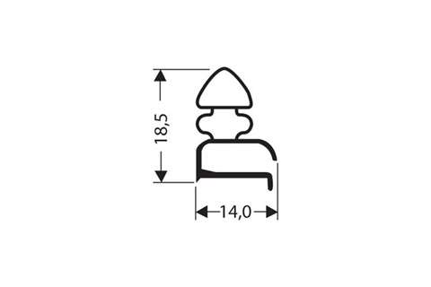 Profil plat PVC - blanc - 2600mm/lng
