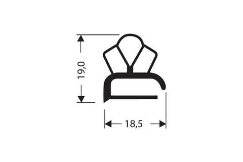 Profil plat PVC - 2.55mtr/lng