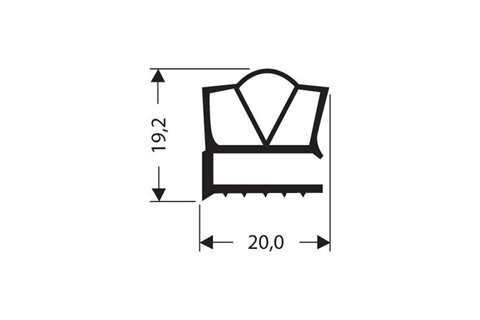 Profil plat PVC - blanc - 2550mm/lng