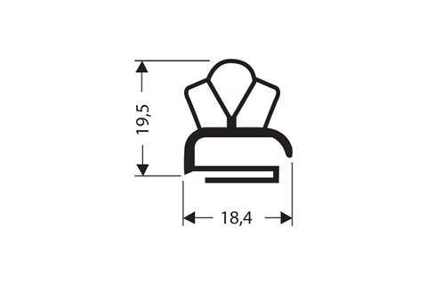 Profil plat PVC - 2500mm/lng