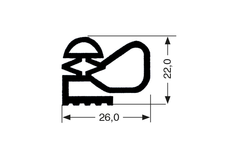 Vlak profiel PVC - 3mtr/lng 