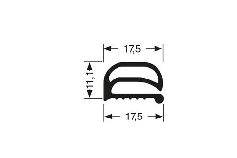 Profil plat aimante - 2440mm/lng - avec aimant m25