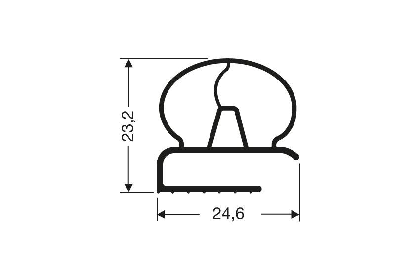 Vlak profiel PVC - 2.5mtr/lng 