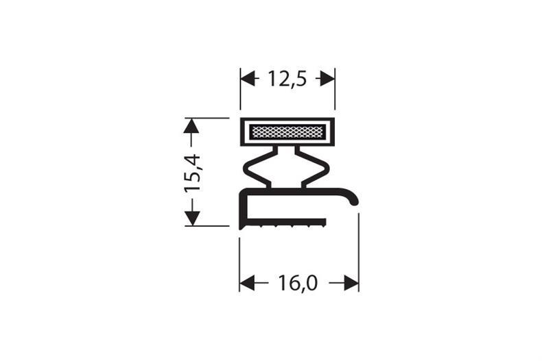 Flachprofil - 2.55mtr/lng - Inkl. Magnet M18 