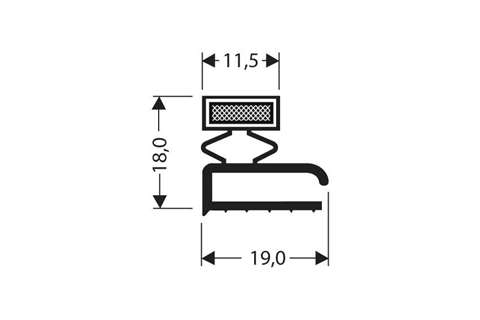 VLAKKE MAGNEETDICHTING - 2550MM/LNG INCLUSIEF MAGNEET M25